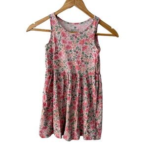 H&M Pink Floral Kids Dress 6x/7 girls